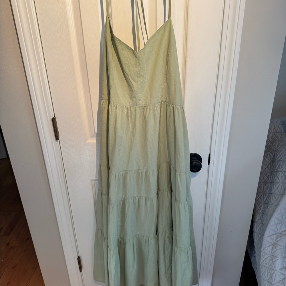 Madewell Light Green Maxi Dress NWT